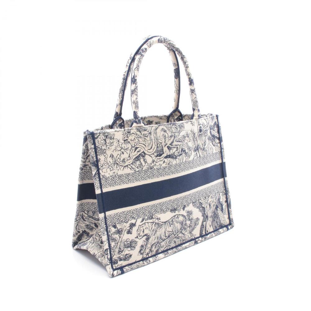 Dior BOOK TOTE Bag Canvas Navy Blue White